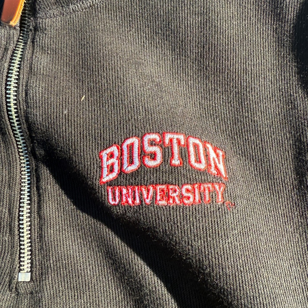 Boston University Charles River Apparel Black Sweater with White Accents Large - Picture 3 of 7